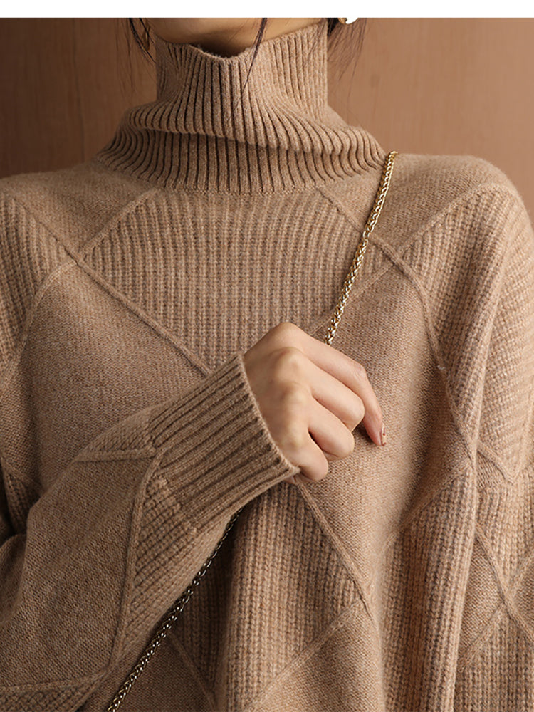 Dames Winter Coltrui | Lang, Met Structuurpatroon
