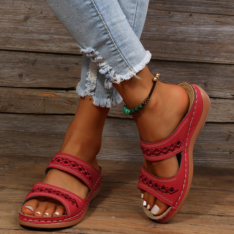 Dames Comfortabele Sandalen | Dubbele Bandjes