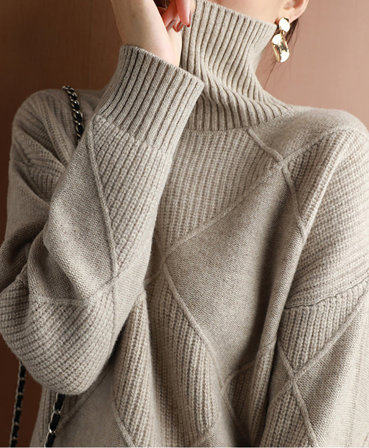 Dames Winter Coltrui | Lang, Met Structuurpatroon