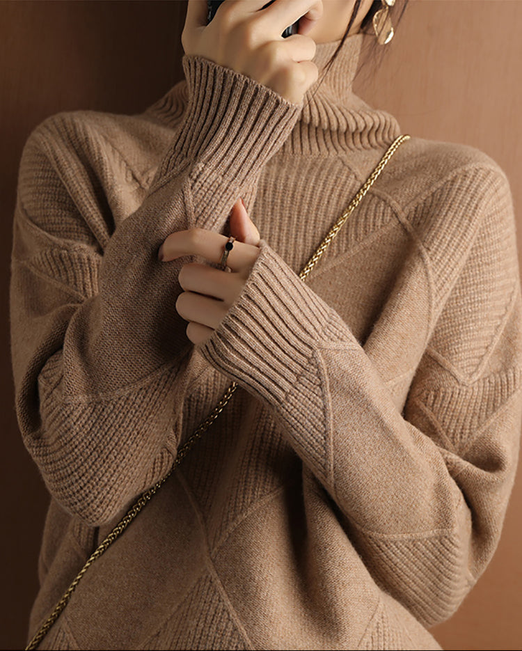 Dames Winter Coltrui | Lang, Met Structuurpatroon