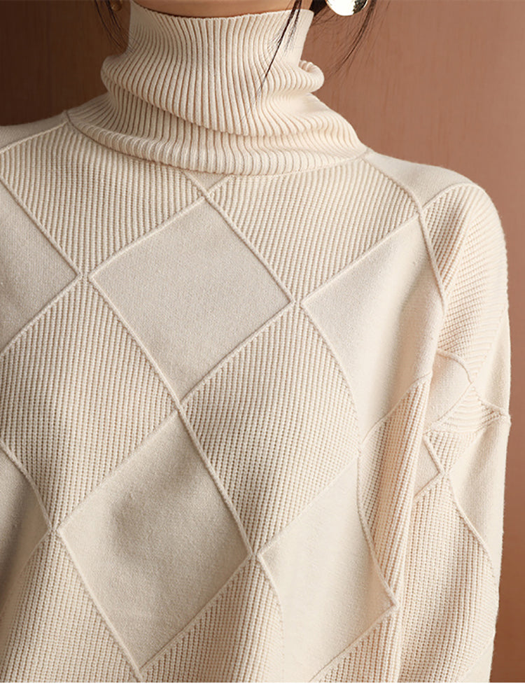 Dames Winter Coltrui | Lang, Met Structuurpatroon