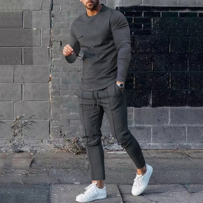 Heren Sportieve Lente Set | Slim Fit, Joggingbroek