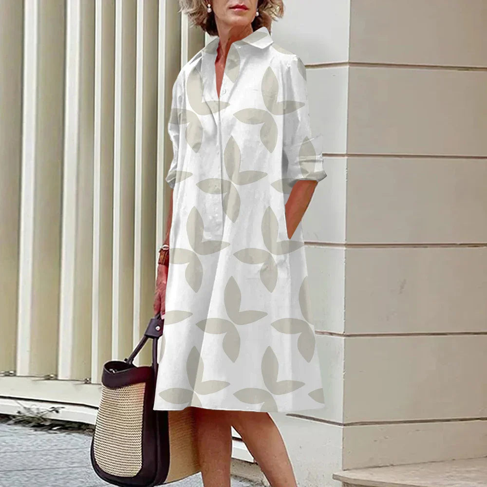 Dames Artistieke luchtige zomerjurk | Midi