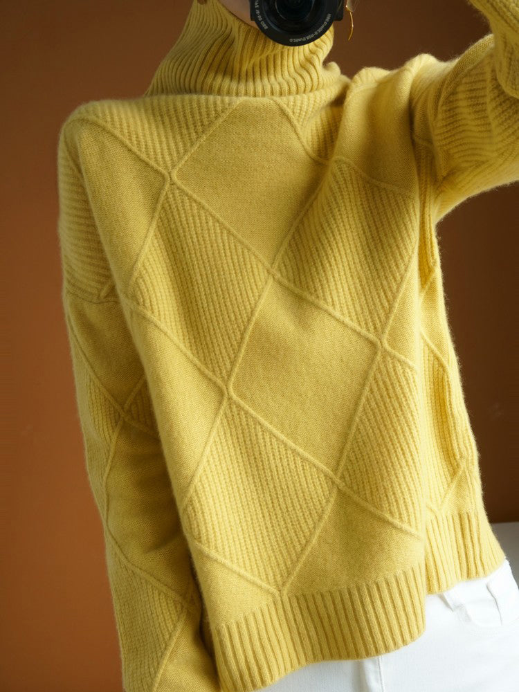 Dames Winter Coltrui | Lang, Met Structuurpatroon
