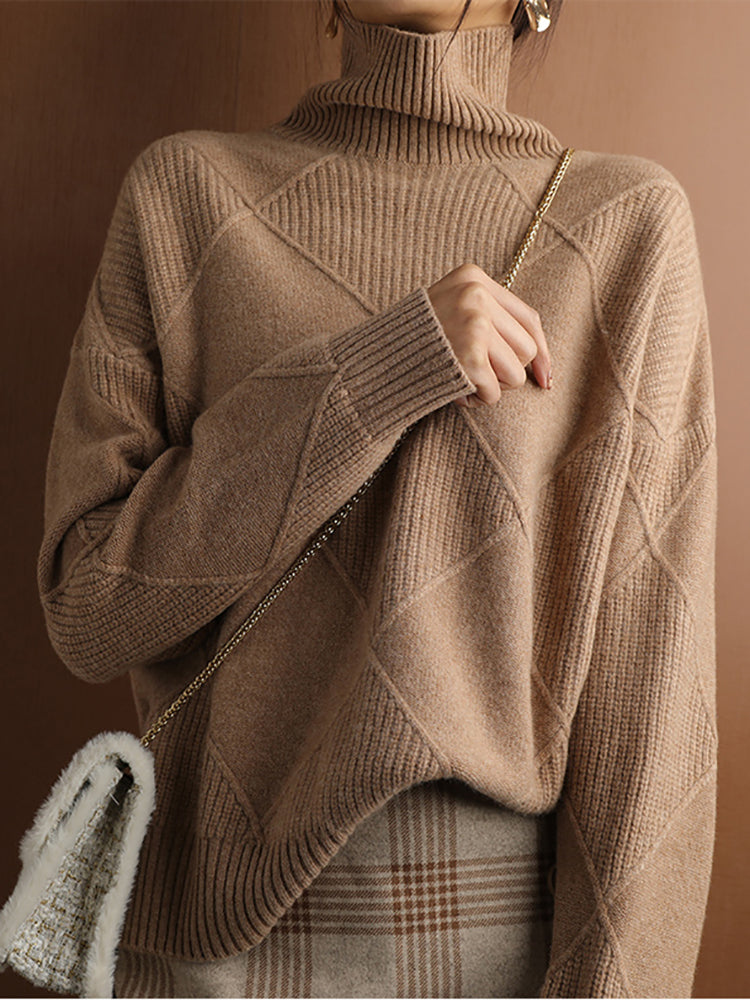 Dames Winter Coltrui | Lang, Met Structuurpatroon