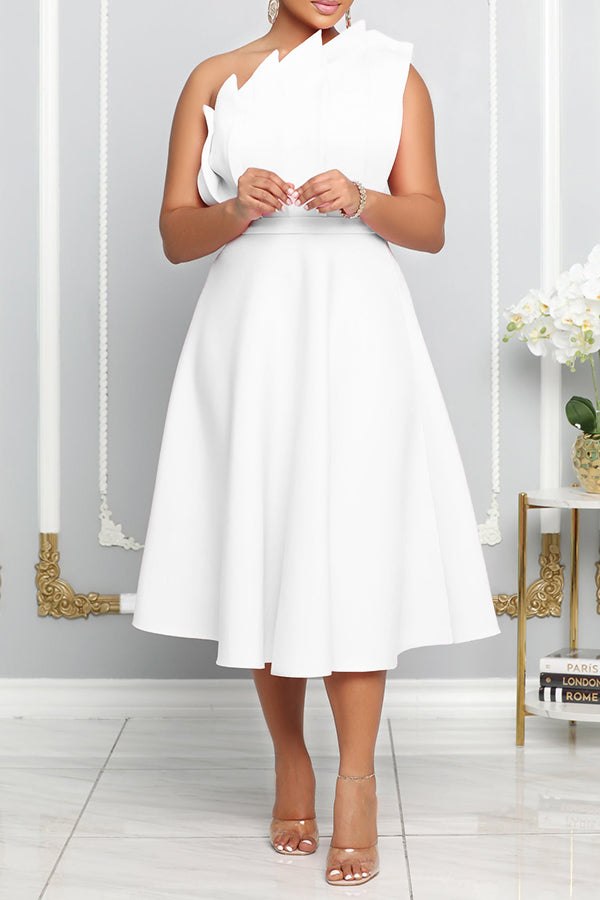 Dames Elegante asymmetrische zomerjurk | Midi