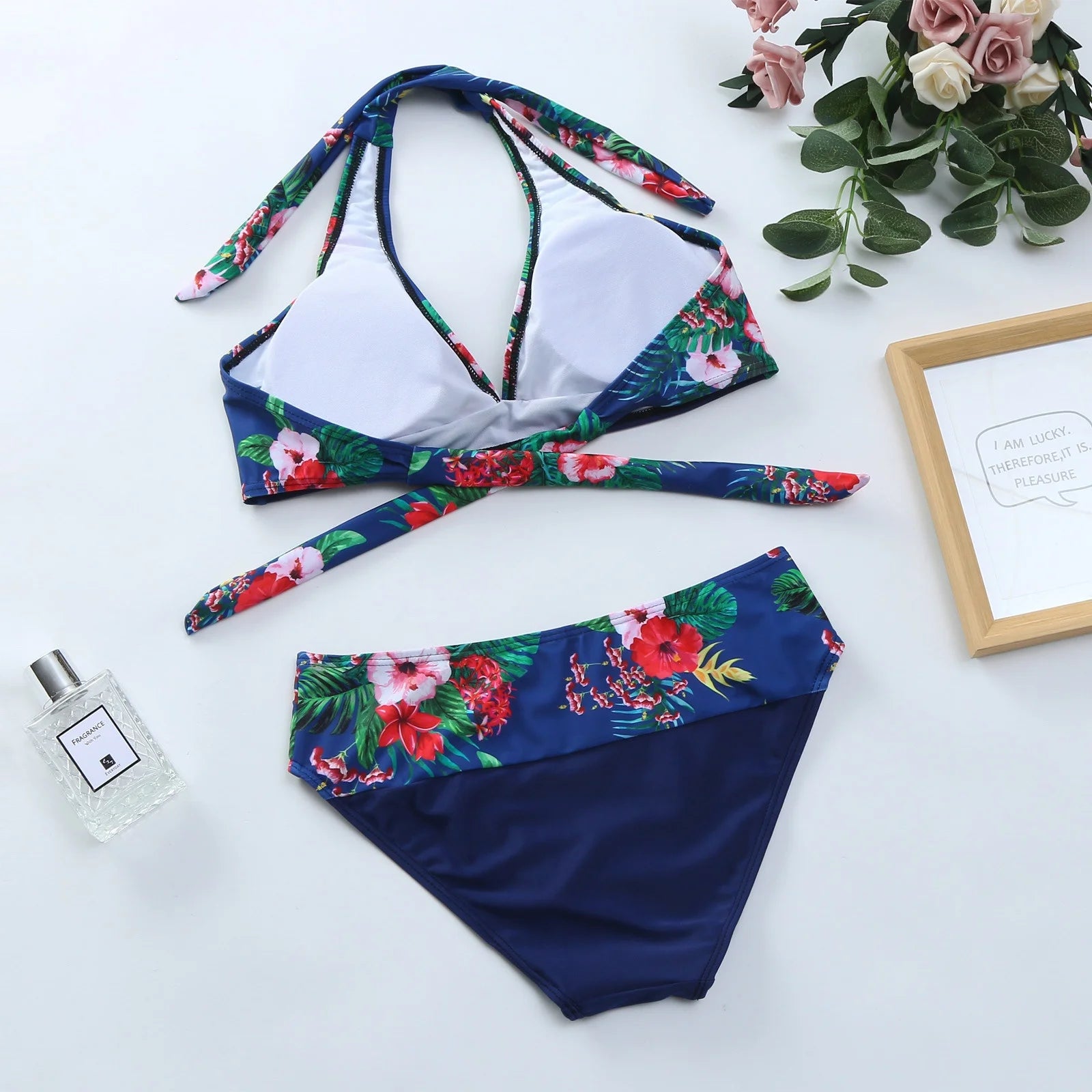 Dames Zomer Bikini | Kleurvol, Diepe Halslijn