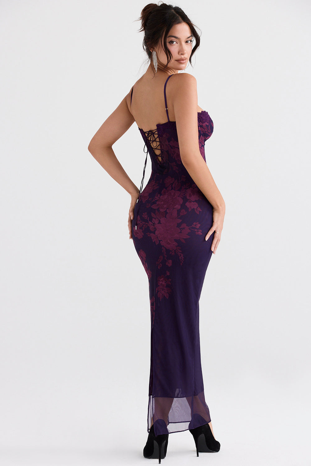 Dames Sexy Bloemenprint Avondjurk | Maxi