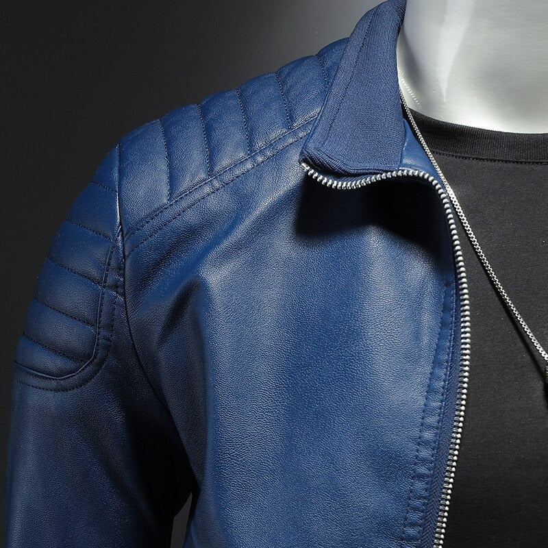 Heren Sportieve Leder Jacke | Kurz, Lichtgewicht