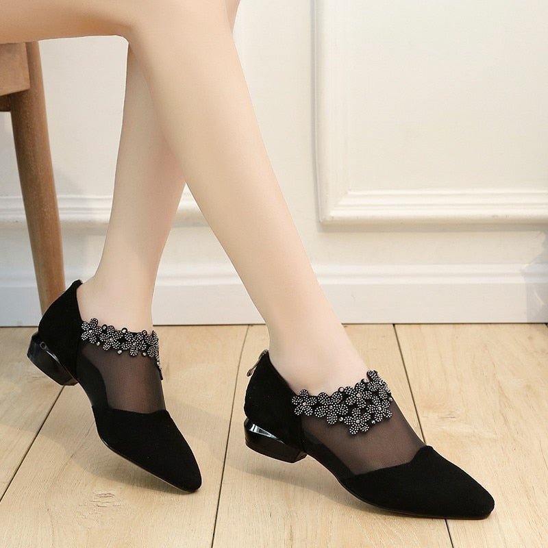 Dames Elegante Hakken | Bloemen Gaas