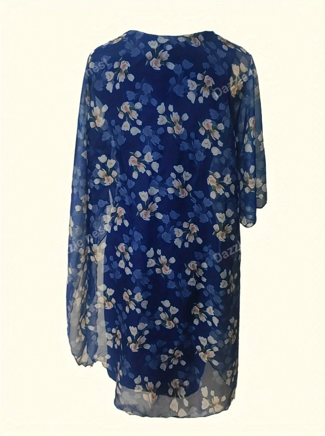 Dames Elegante Chiffon Bruiloftsgast Jurk | Midi