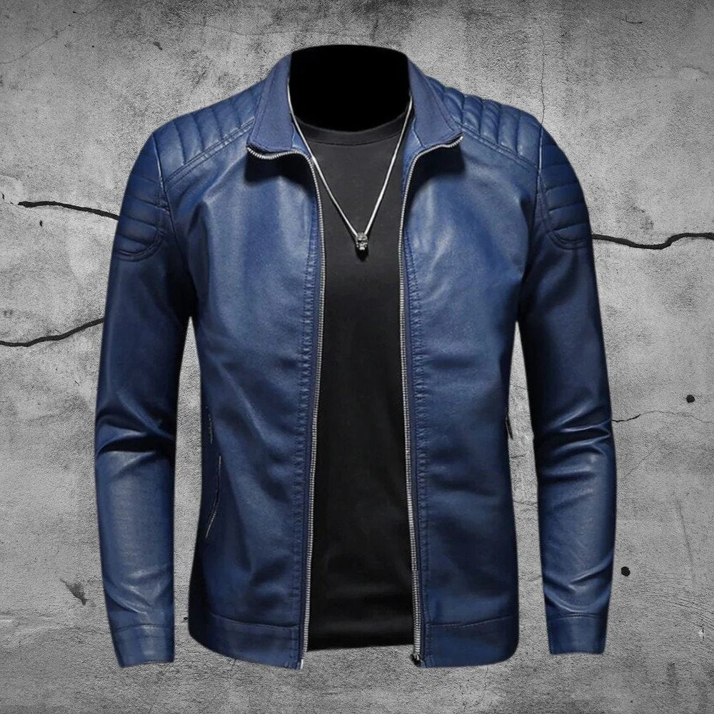 Heren Sportieve Leder Jacke | Kurz, Lichtgewicht