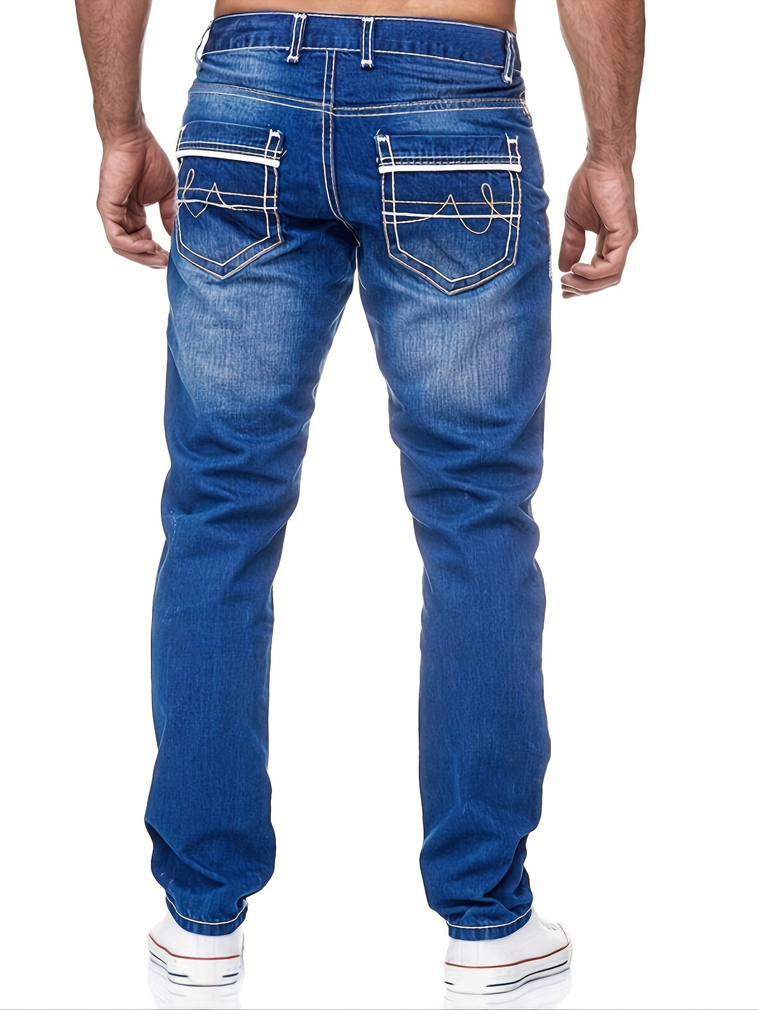 Heren Jeans Broek | Contrasterende Stiksels