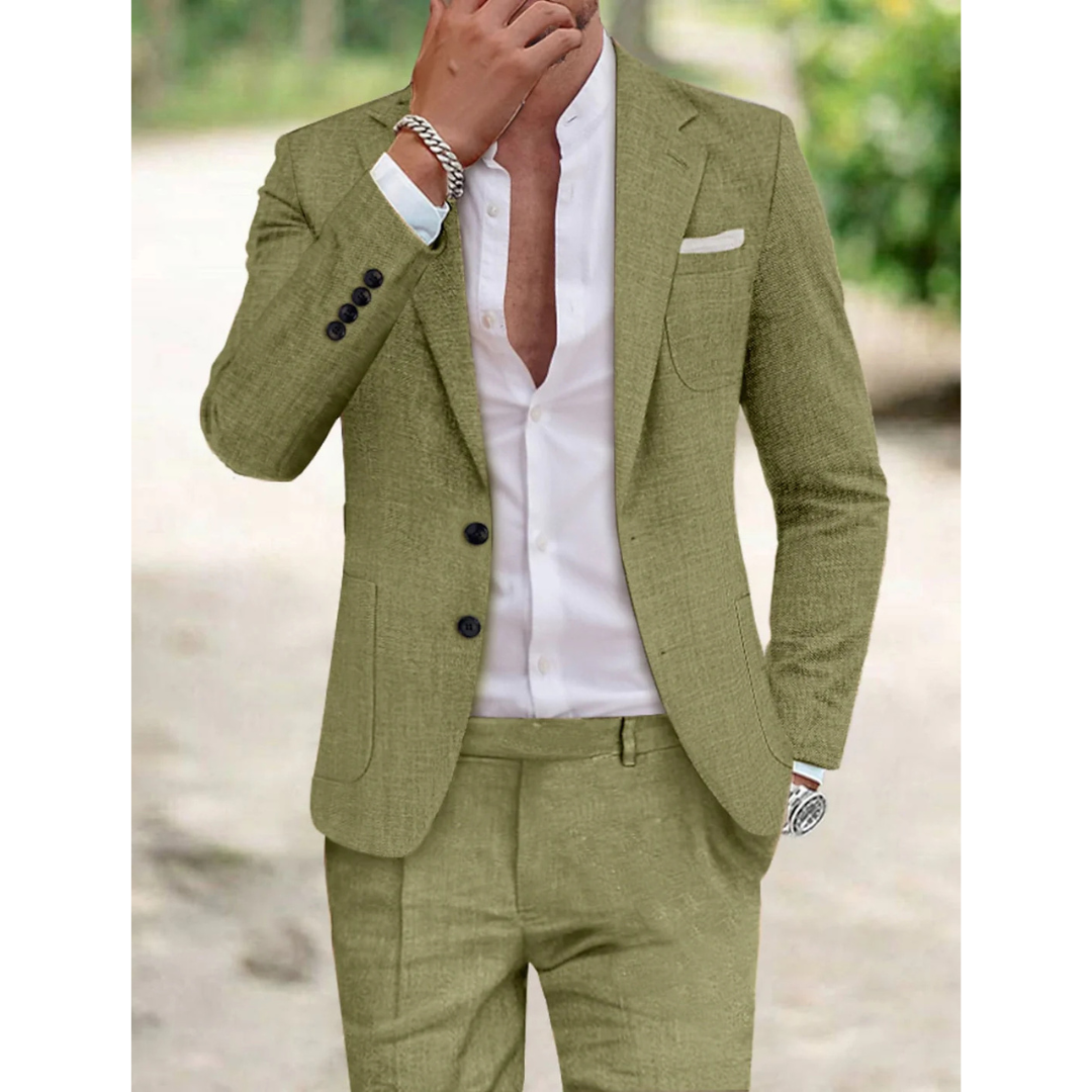 Heren Zomers Tweedelig Pak | Slim Fit, Lichtgewicht