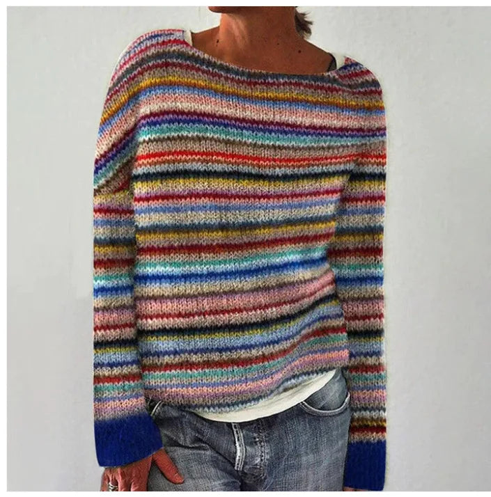 Elvira | Dames retro trui | warm, gebreid