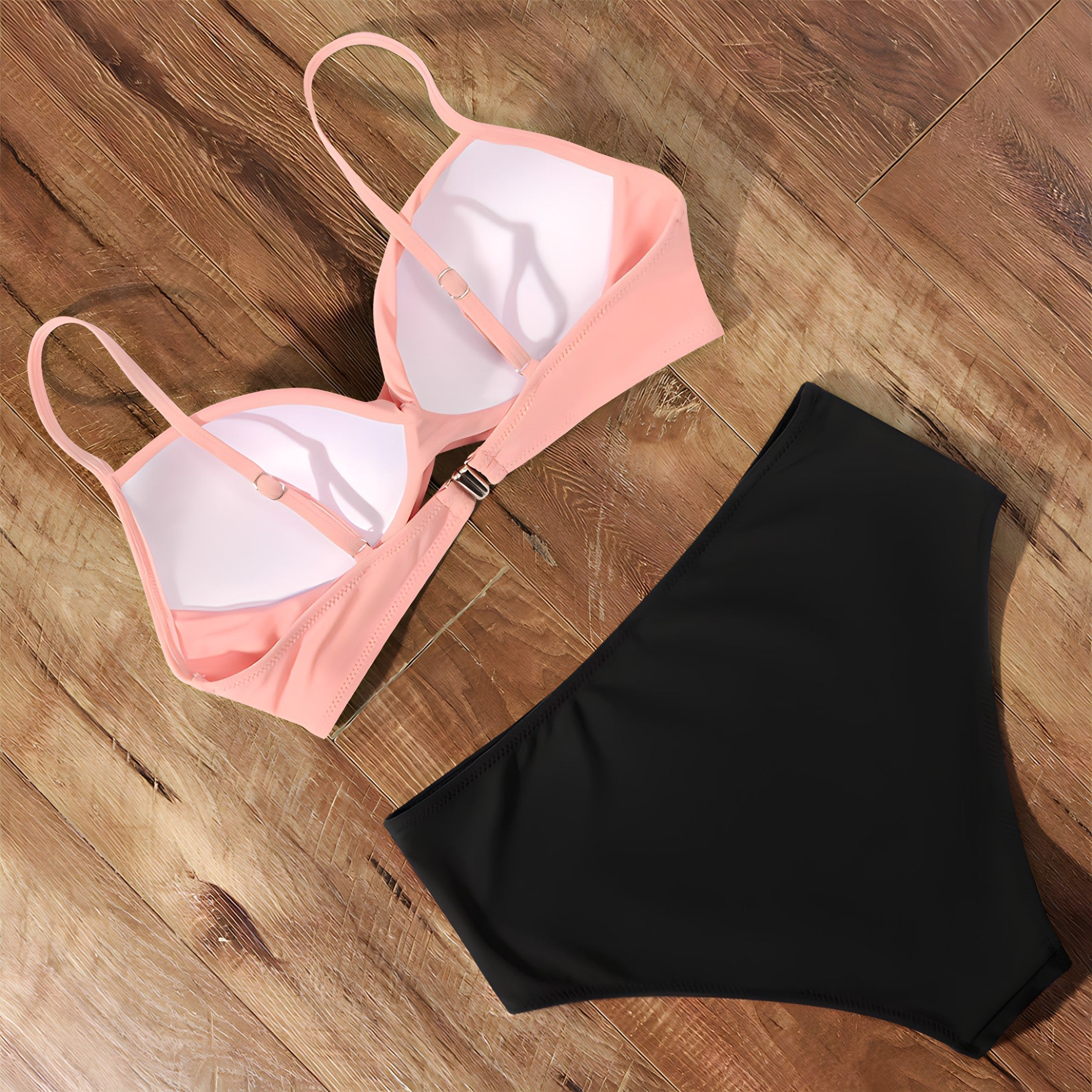 Dames Zomer Bikini | Hoog Taille, Gerimpeld