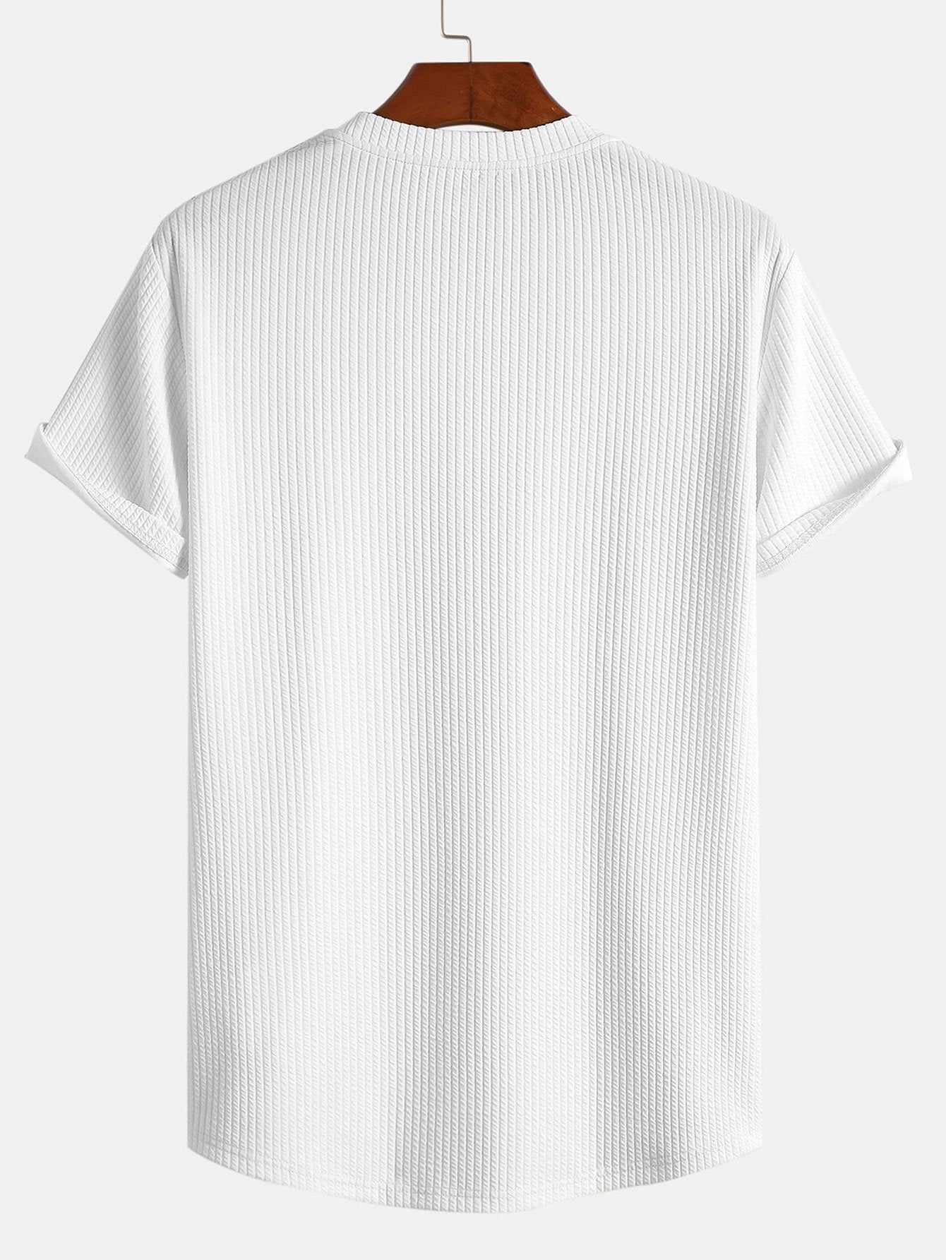 Heren Geribbeld T-shirt | Korte Mouwen