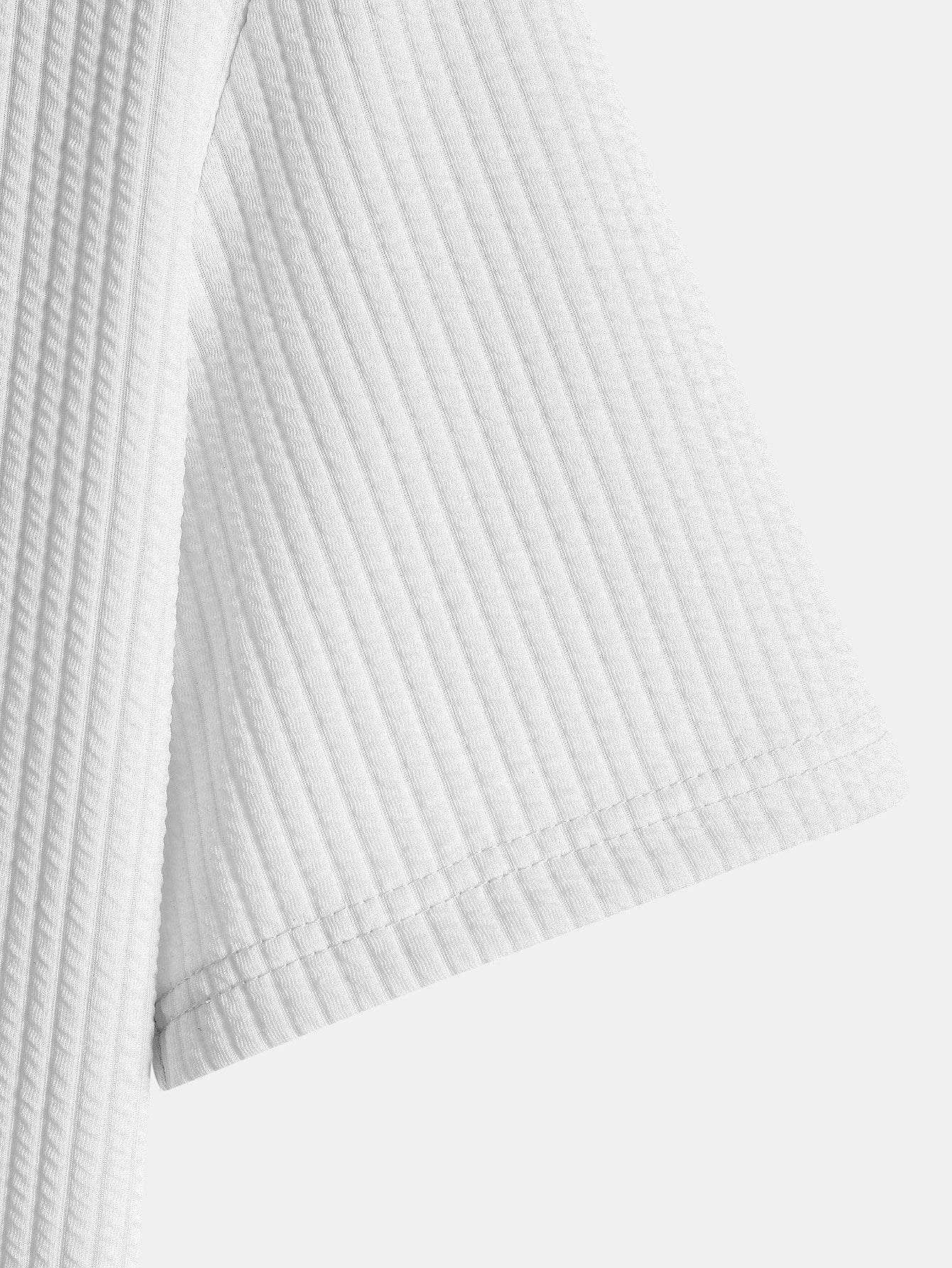 Heren Geribbeld T-shirt | Korte Mouwen