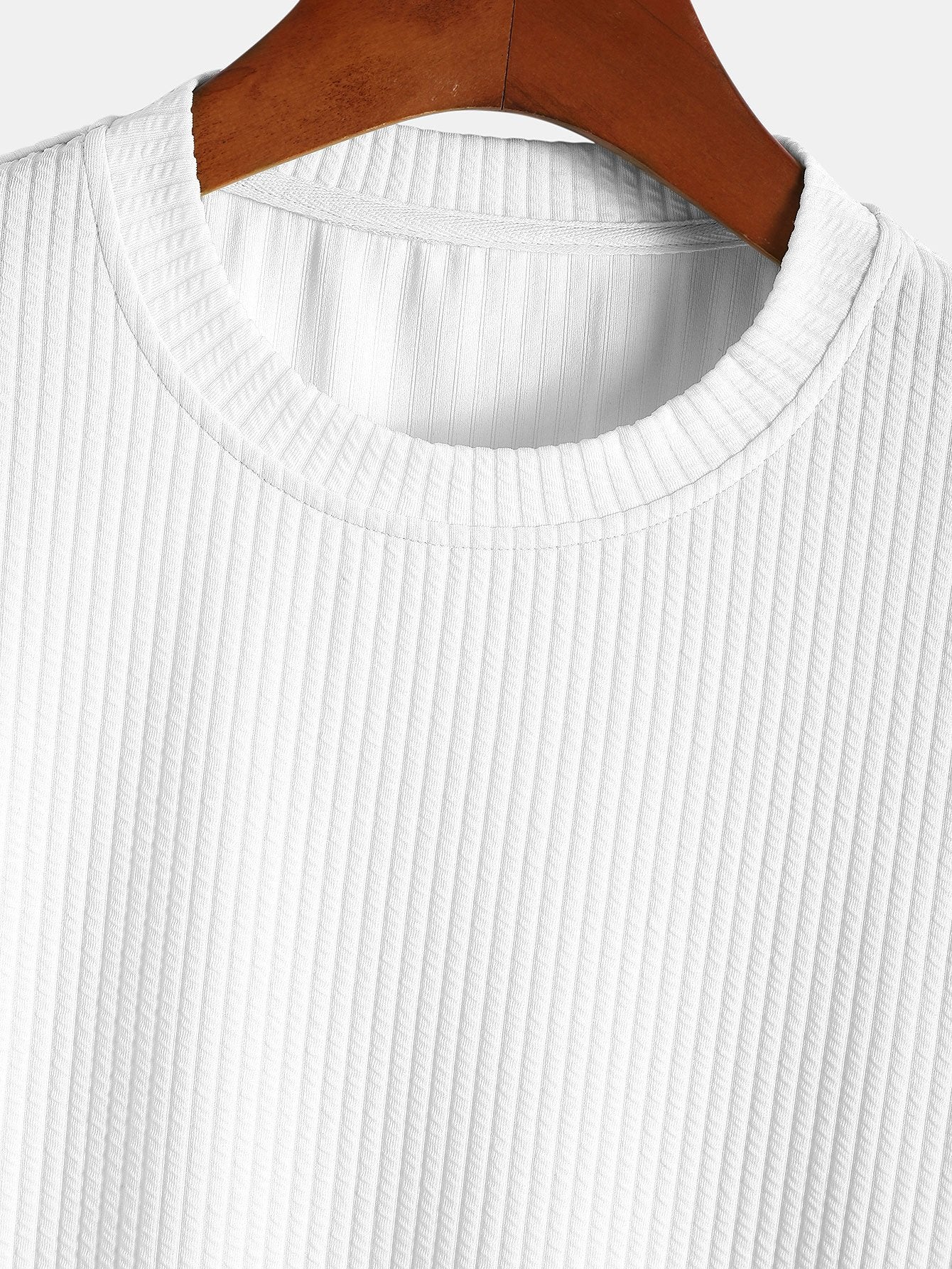 Heren Geribbeld T-shirt | Korte Mouwen