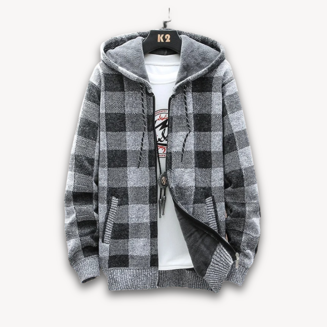 Heren Warme Winter Hoodie | Fleecevoering, Ritssluiting