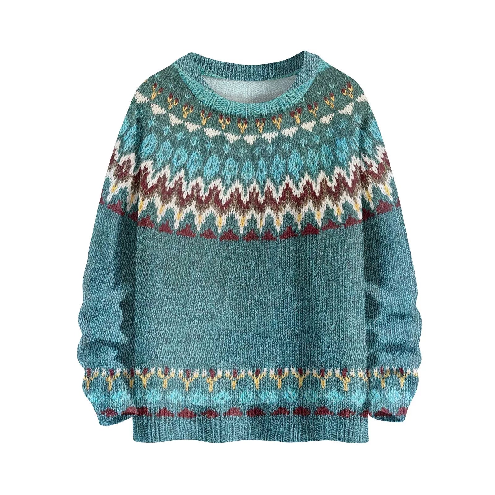 Dames Gebreide Pullover | Norweger, Lang