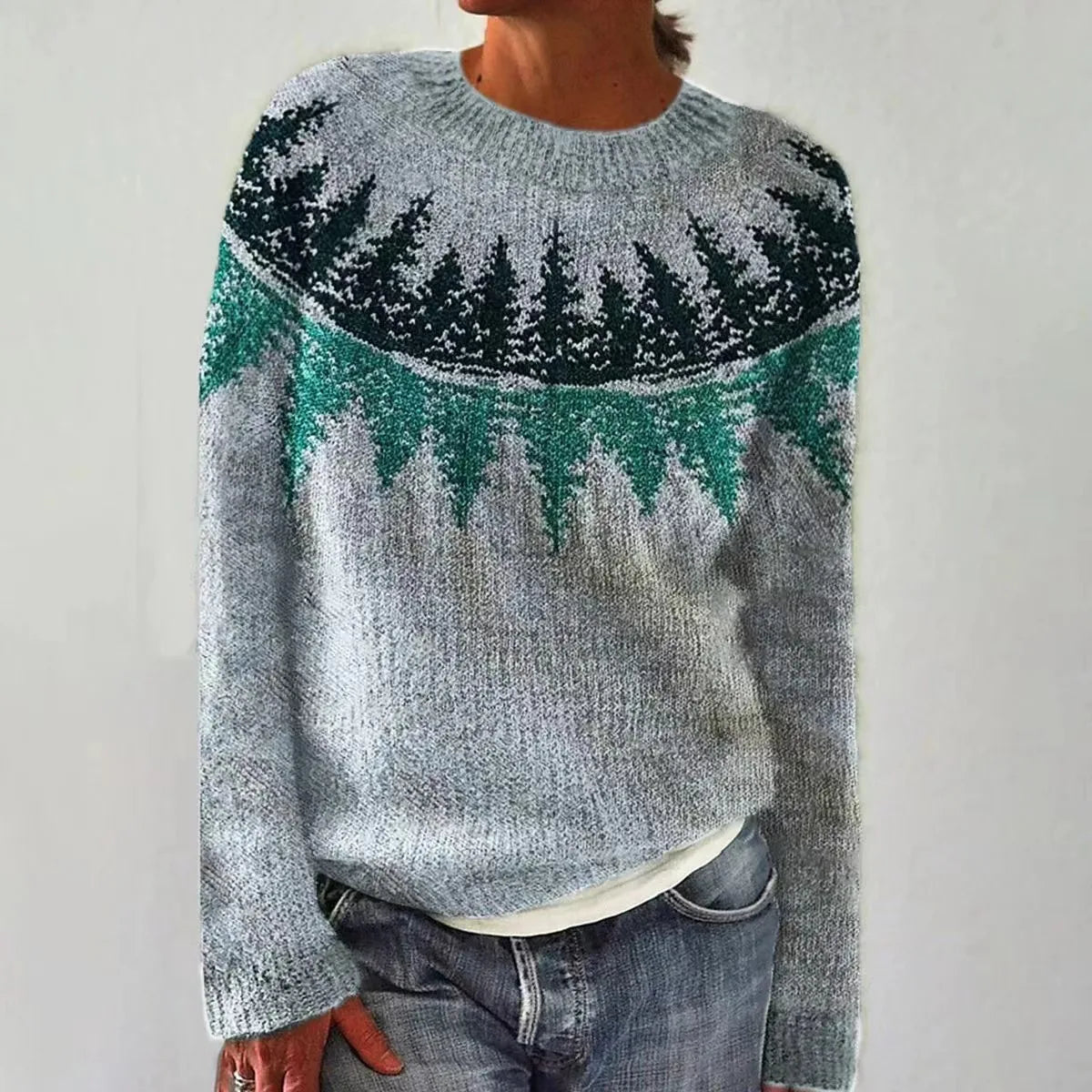 Elvira | Dames retro trui | warm, gebreid