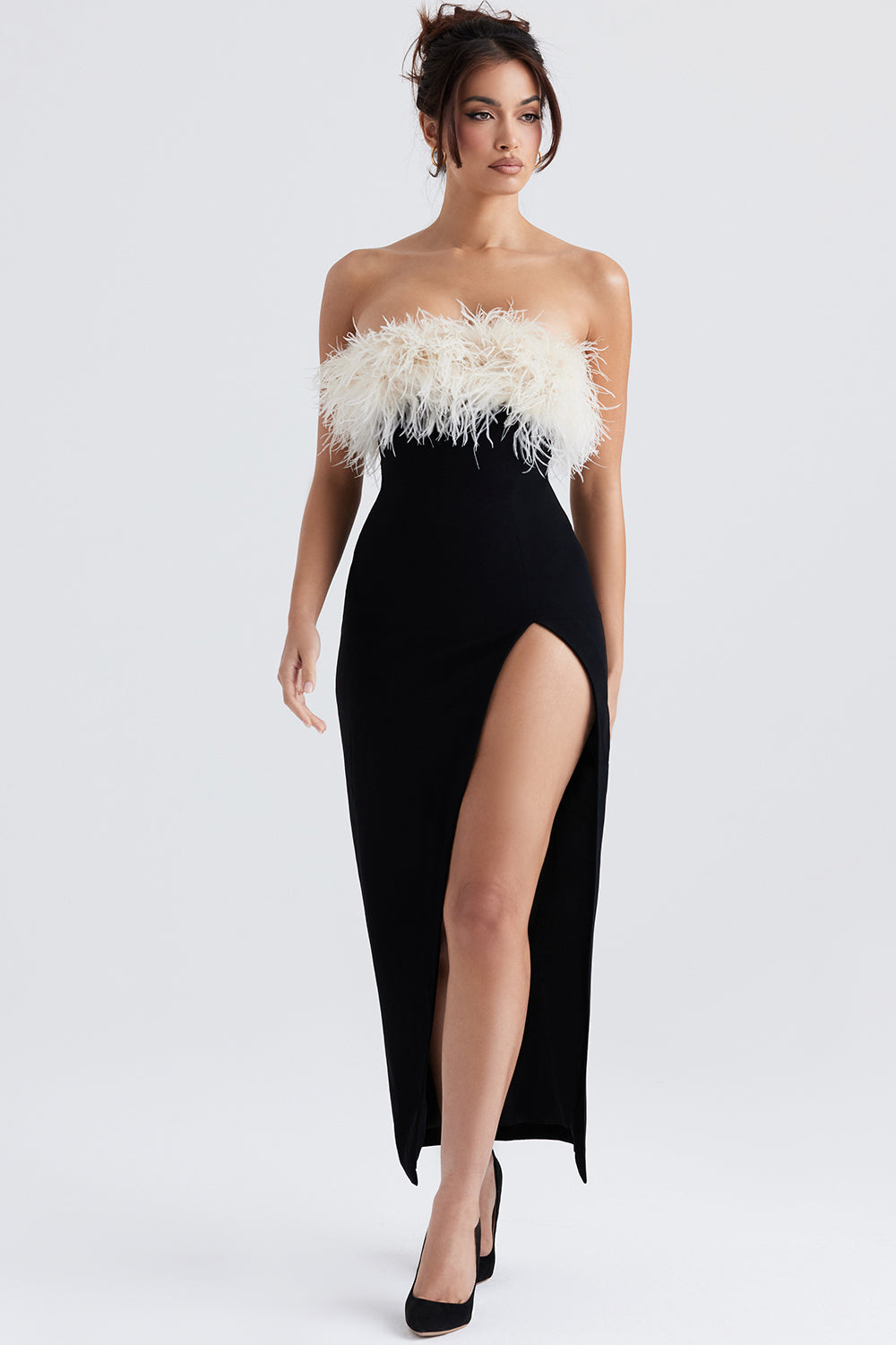 Dames Luxe Veren Afgewerkte Avondjurk | Maxi