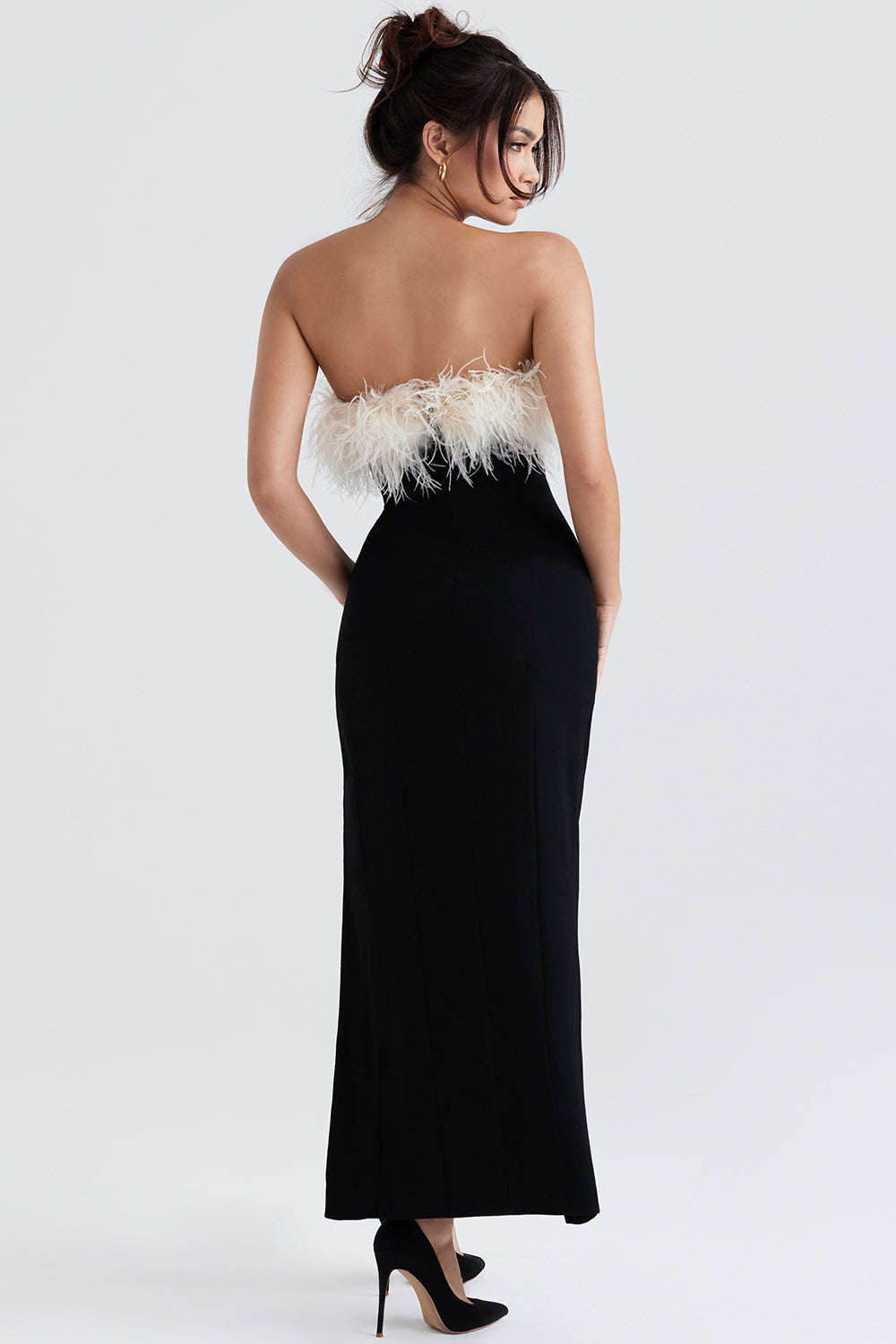 Dames Luxe Veren Afgewerkte Avondjurk | Maxi