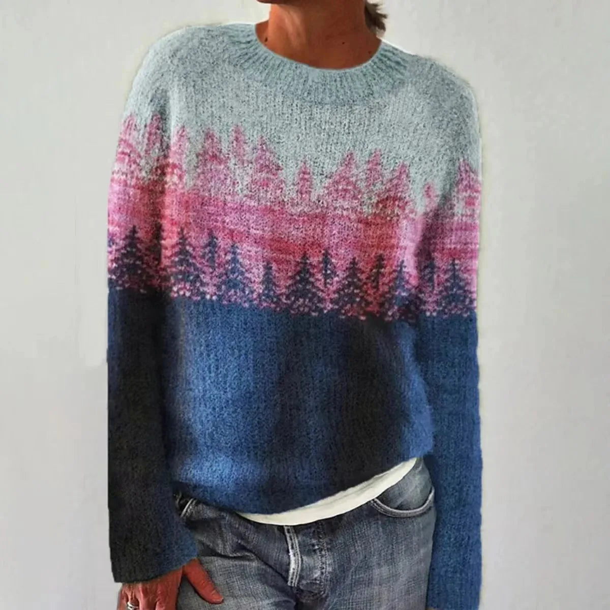 Elvira | Dames retro trui | warm, gebreid