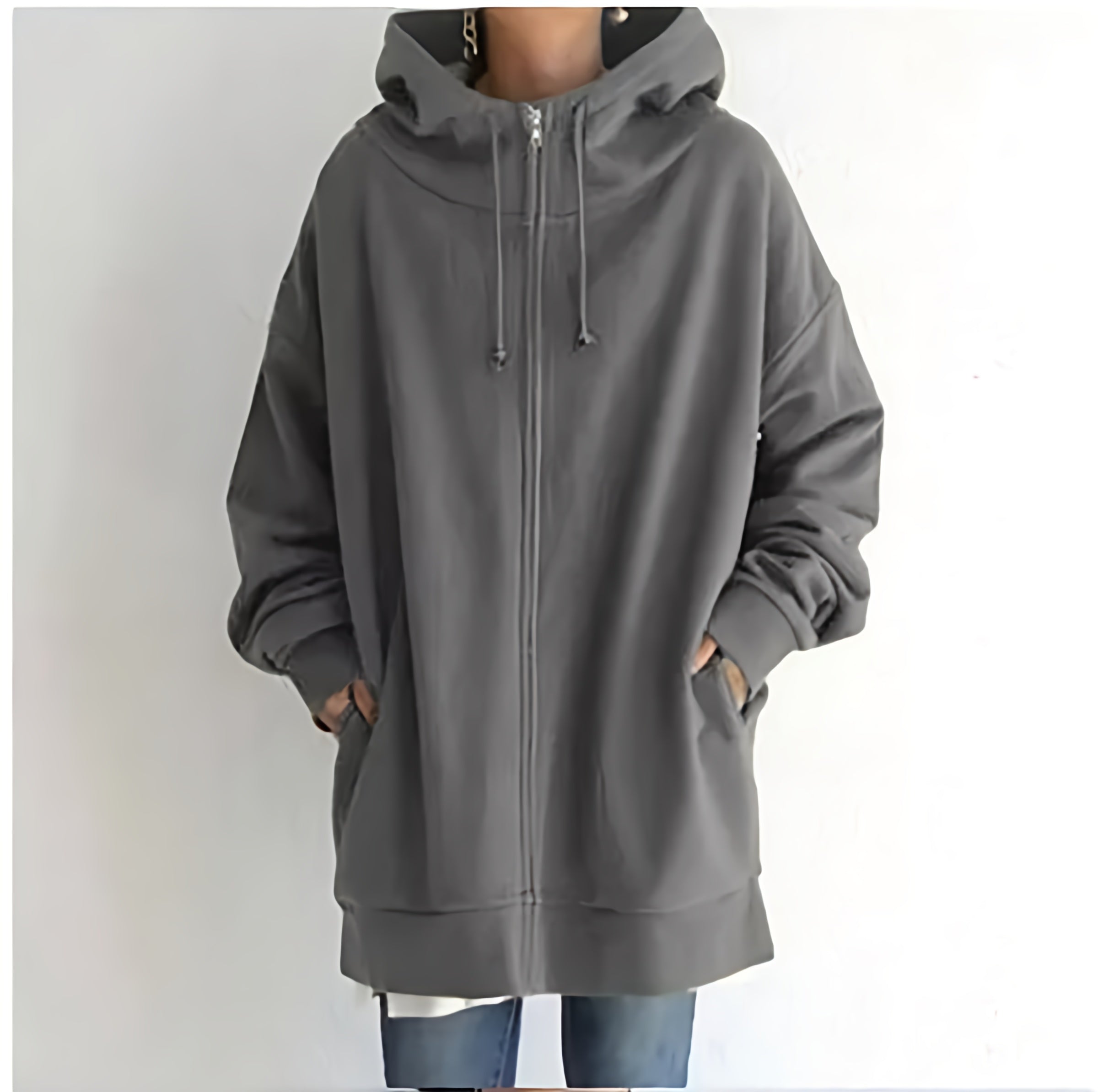 Dames Oversized Hoodie Jurk | Lange Mouwen, Capuchon