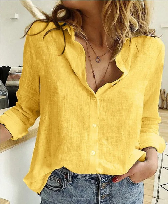 Dames Zomerse Luchtige Blouse | Zwaluwprint, Knoopsluiting