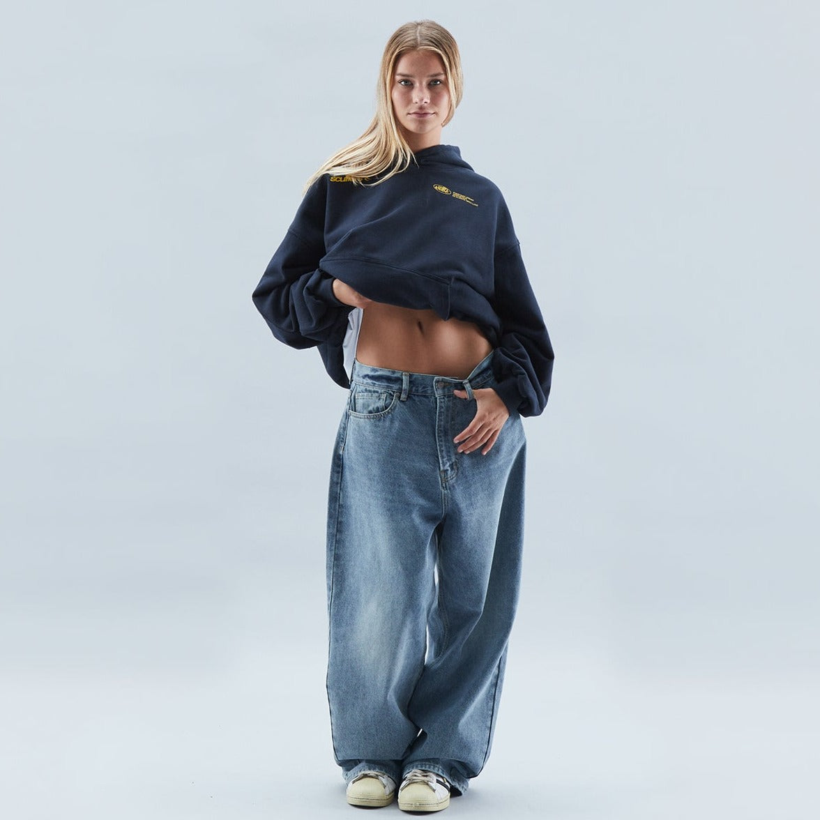 Unisex Oversized Hoodie | Lange Mouw, Capuchon Met Tekstopdruk