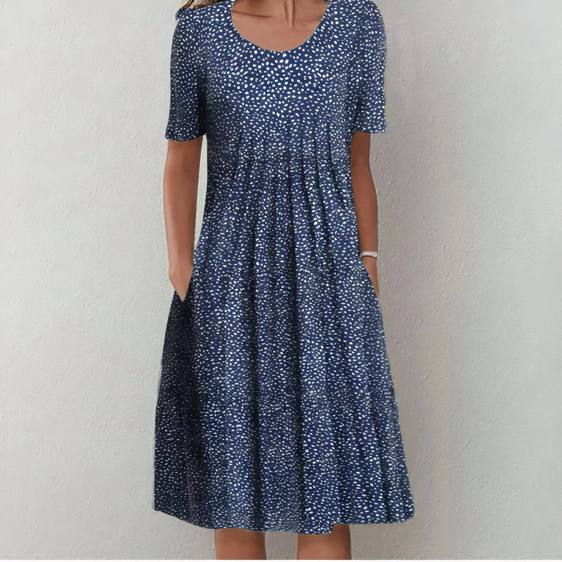 Elisa | Dames Luchtige Bloemen Zomerjurk | Midi